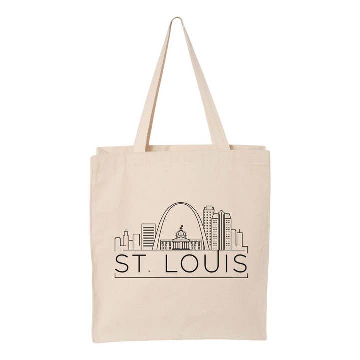 Skyline St. Louis Missouri Tote Bag for wholesale by Lucky Luna Apparel