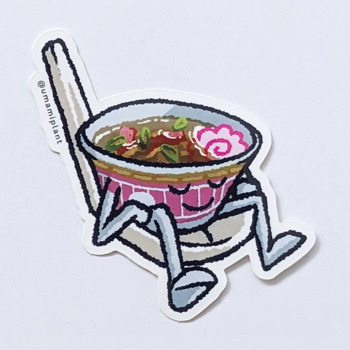 Saimin Chillin' vinyl sticker for wholesale by UMAMIPLANT