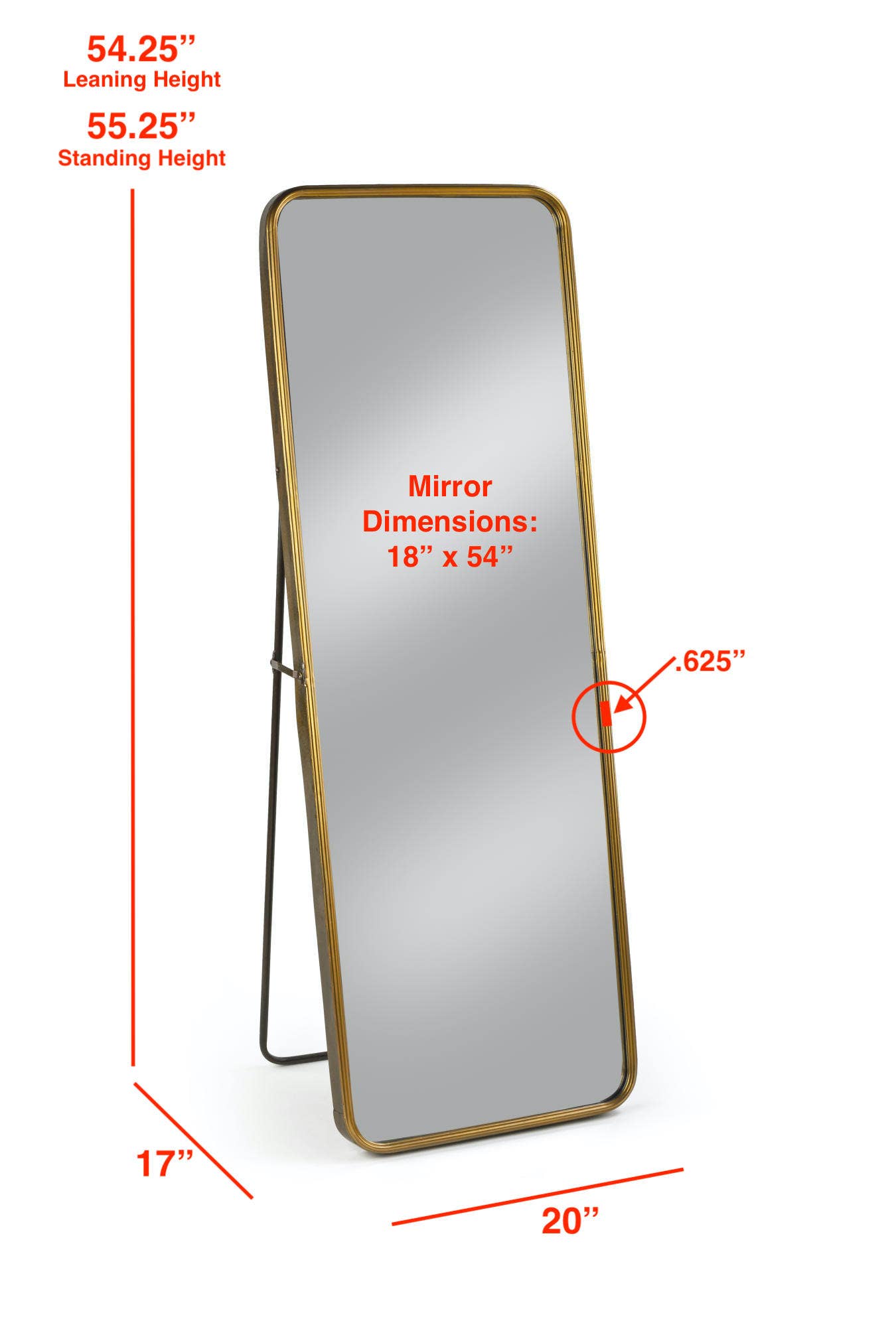 Tripar International - Wholesale Vloerspiegel - 55" Vloerspiegel met ezelstandaard6