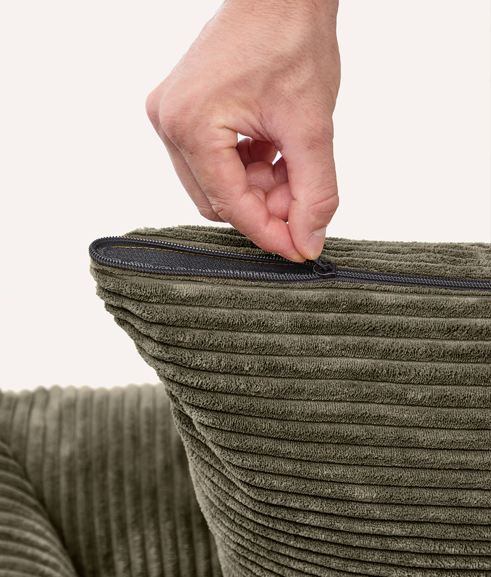 CAFIDE - Wholesale Pet Bed - Dog - Green Corduroy Dog Bed, Snozy4