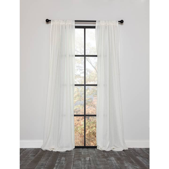 RIDEAU À PASSANT 54 x 108 pouces, Ivoire, Panneau Unique pour la vente par Xia Home Fashions & Manor Luxe