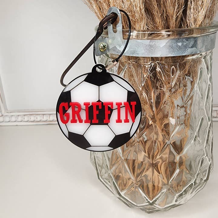 Soccer Bag Tag for wholesale by Chelsea Brandt Creations