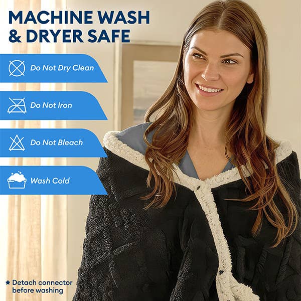 Uncanny Brands - Wholesale Throw Blanket - Therahaus by Therapedic Indoor Heated Shawl1