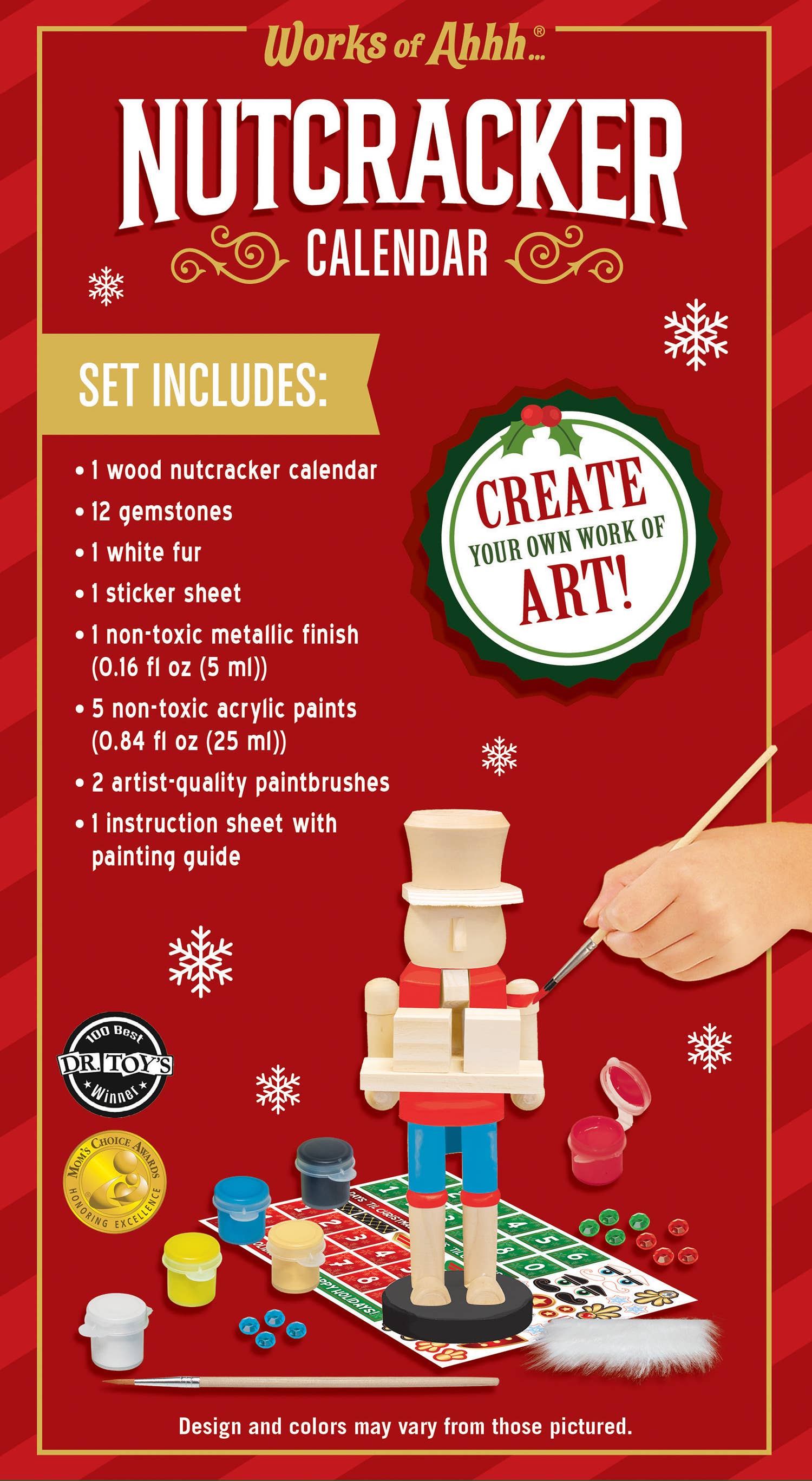 Masterpieces Puzzles - Wholesale DIY Craft Kit - Kids - Nutcracker Calendar Wood Paint Set2