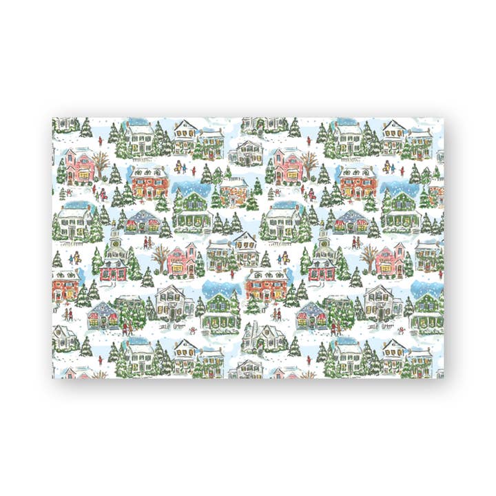 Dogwood Hill - Wholesale Disposable placemat - Christmas Village Placemats