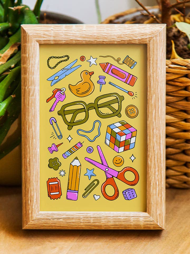 Skräplåda – 4 x 6″ Miniutskrift för wholesale av Bailey Crouch Illustration