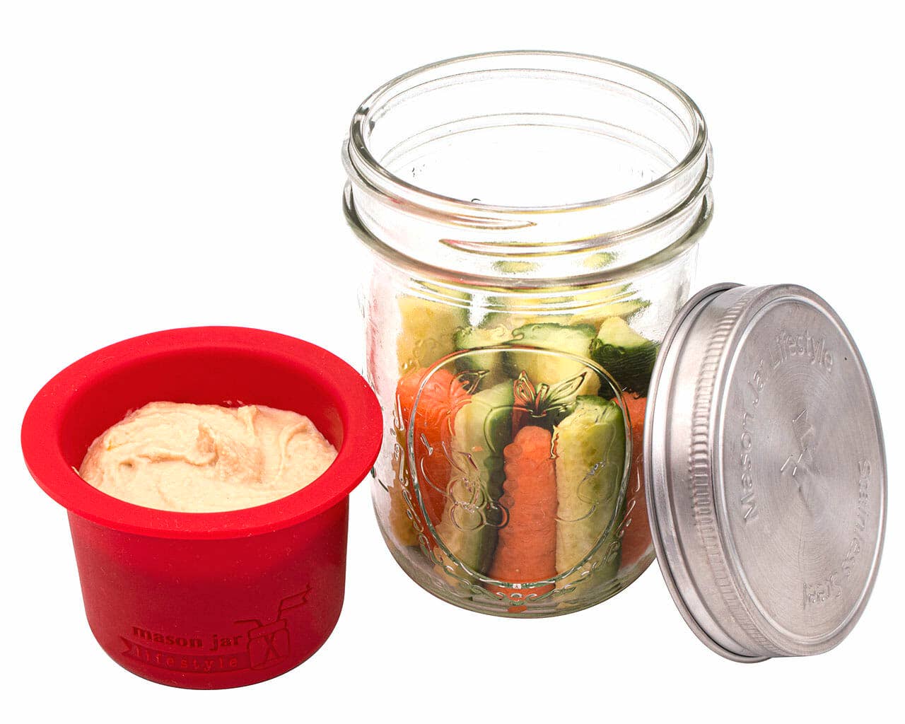 Mason Jar Lifestyle - Wholesale Food Storage Container - Mason Jar Divider Cup for Salads, Dips, and Snacks12