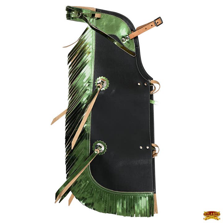 HILASON - Wholesale Horseback Riding Gear - Hilason Junior Youth Bull Riding Pro Rodeo Leather Protective Vest Chaps18