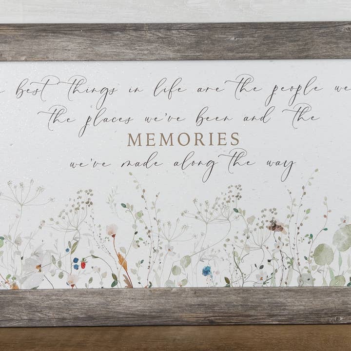Summer Snow Art - Wholesale Sign - The Best Things In Life People Places Memories Art Sign1