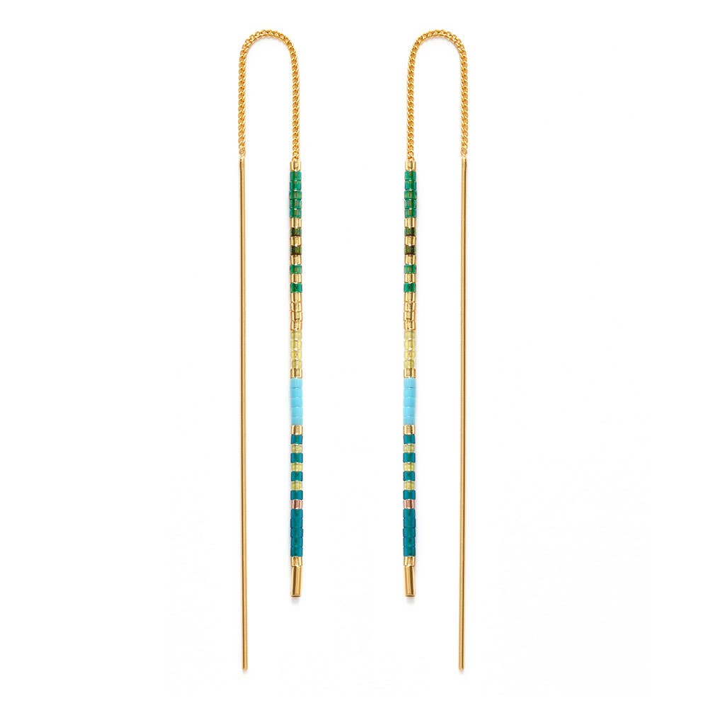 Amano Studio – wholesale Dangle earrings – Miyuki Seed Bead Threader Earrings4