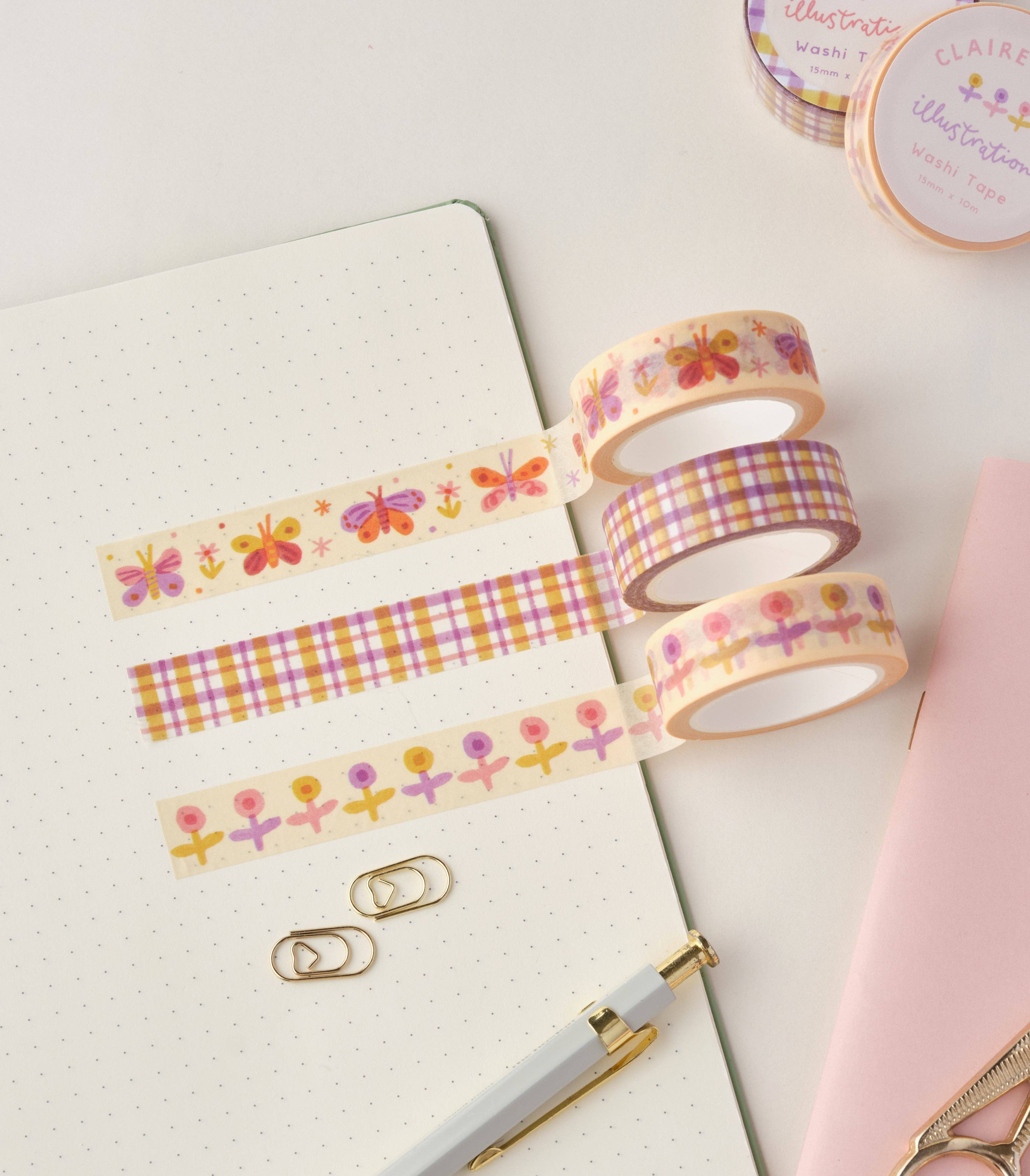 Claire Paul – wholesale Washi tape – Pastel Gingham Washi Tape4