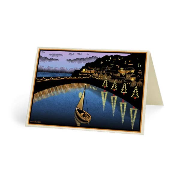 All Is Calm Christmas Card Pack for wholesale by Cressida Bell