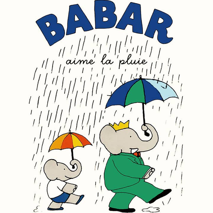 BLUE SHAKER - Wholesale Art Print - Babar Aime La Pluie0