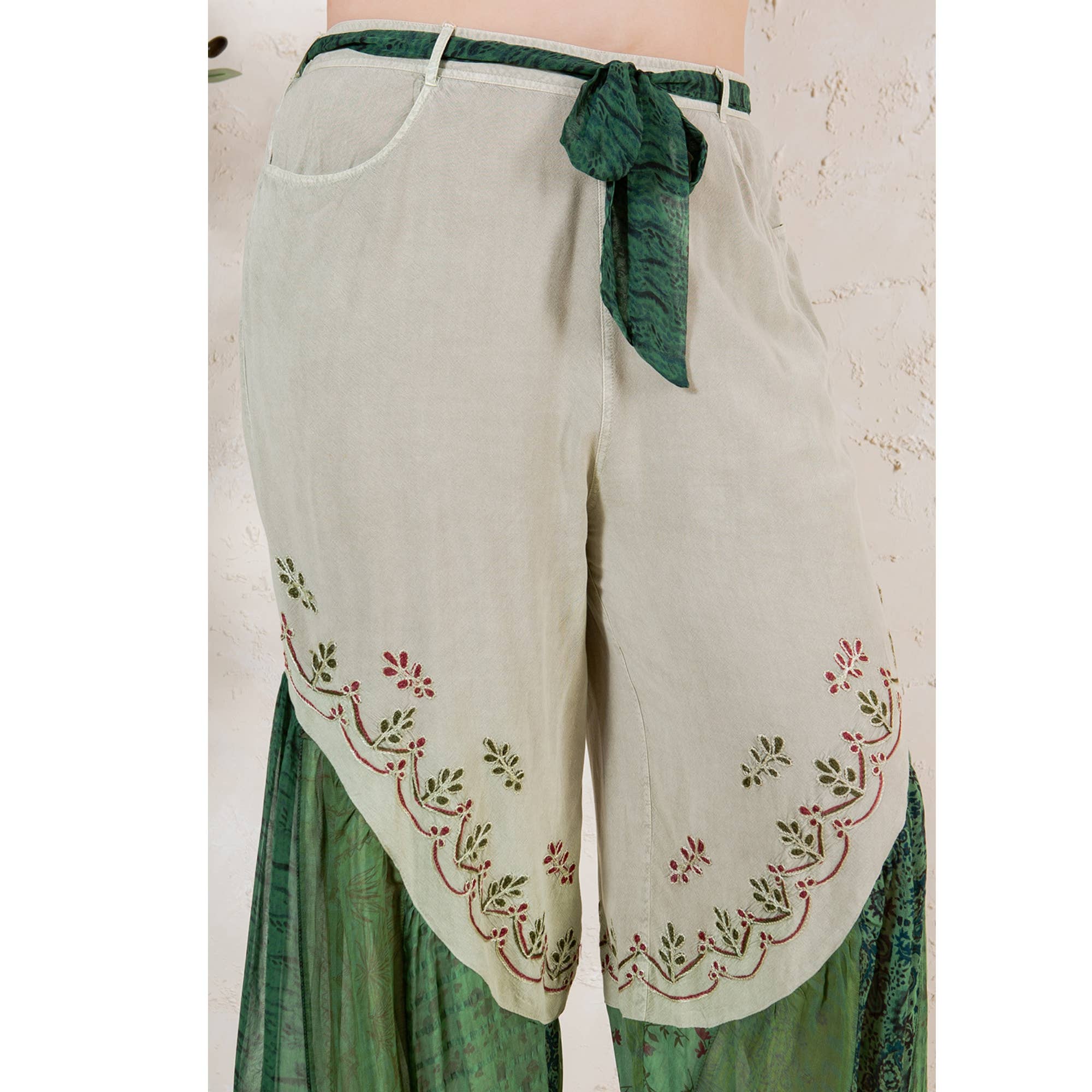 Young Threads - Vente Pantalon – femme - Pantalon évasé en rayonne surteint bohème14