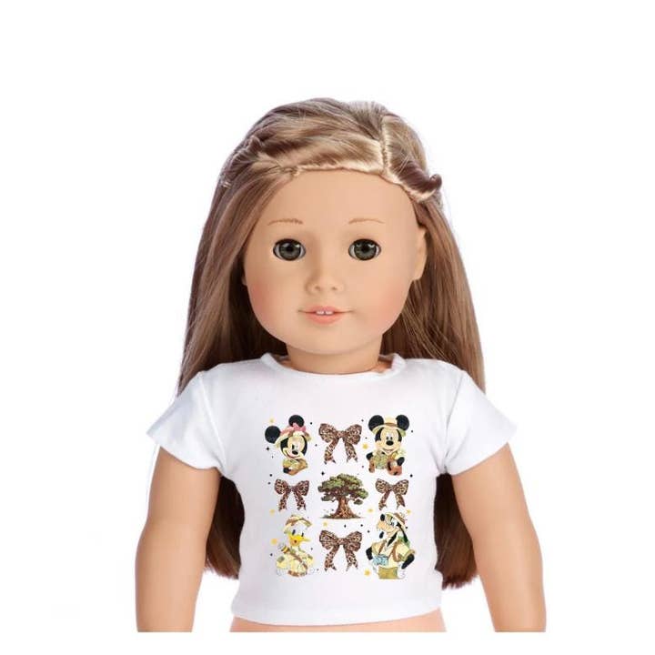 Safari Mouse Ears Animal Park Doll & Kids Matching Shirts for wholesale by Hatch & Hug