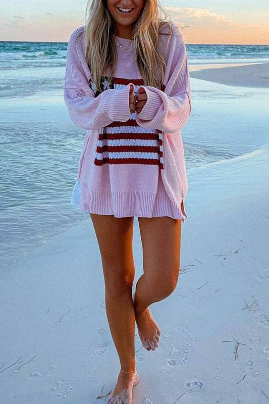 Queen Fashion - Wholesale Knit Sweater - Women's - us flag knitted sweater3