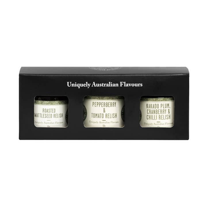 3 Pack Relish Minis 50g for wholesale by Australian Bush Spices