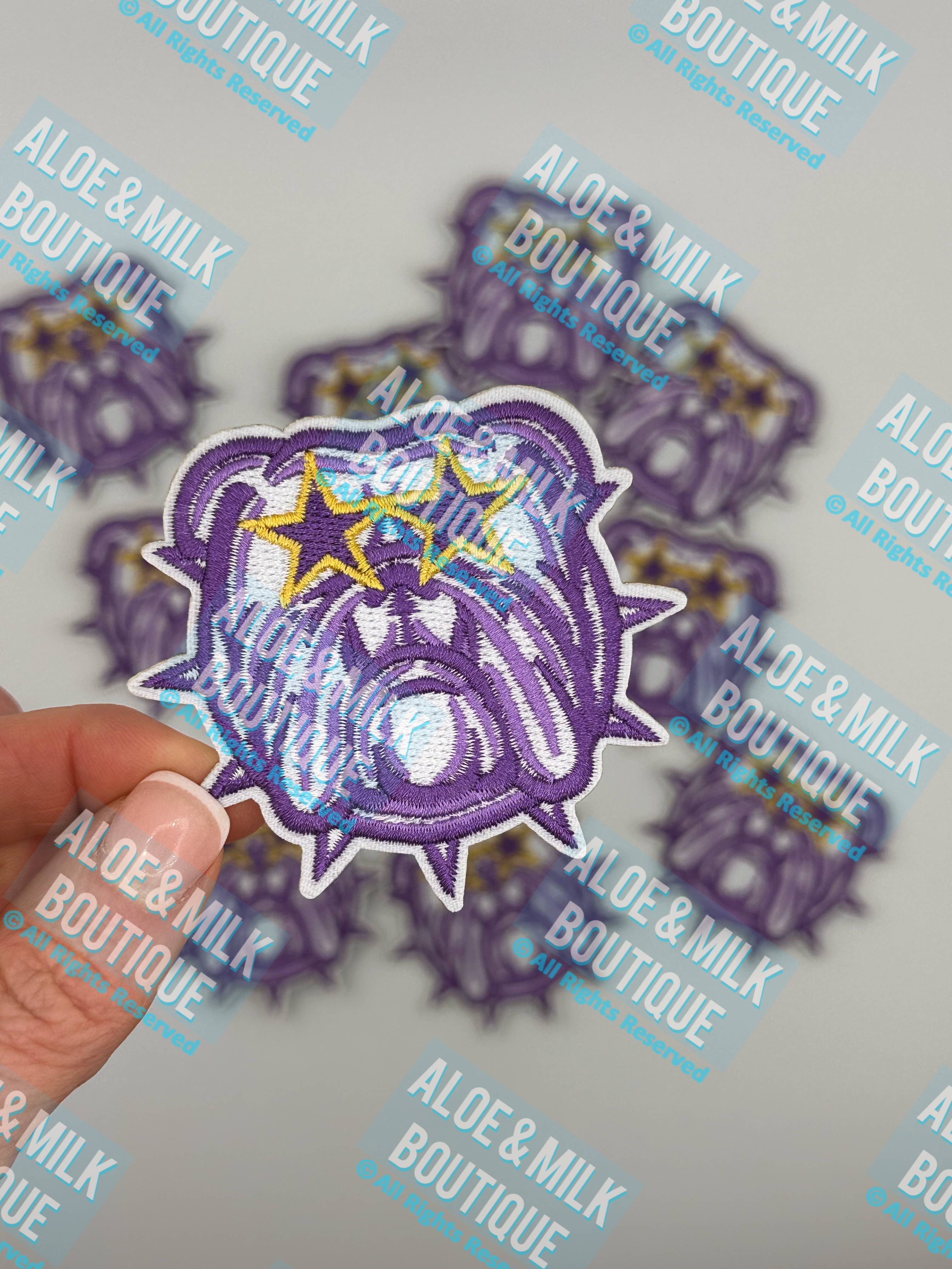 Aloe and Milk Boutique - Wholesale Patch - Mascot Bulldog , bulldog patch, sports patch, football1