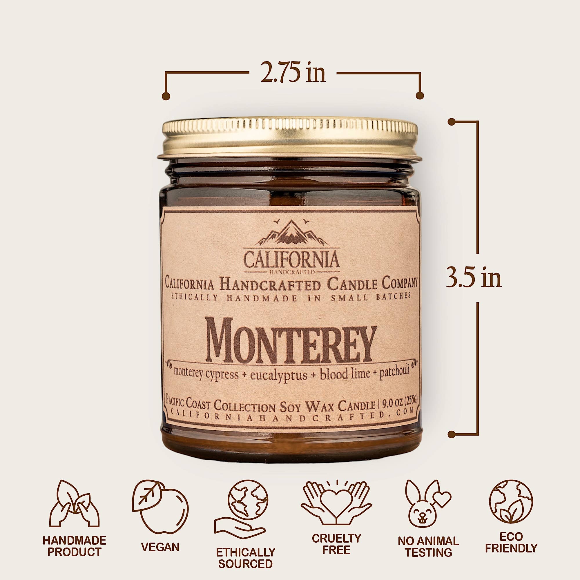 California Handcrafted - Wholesale Jar/filled candle - Monterey Coconut Apricot Jar Candle2