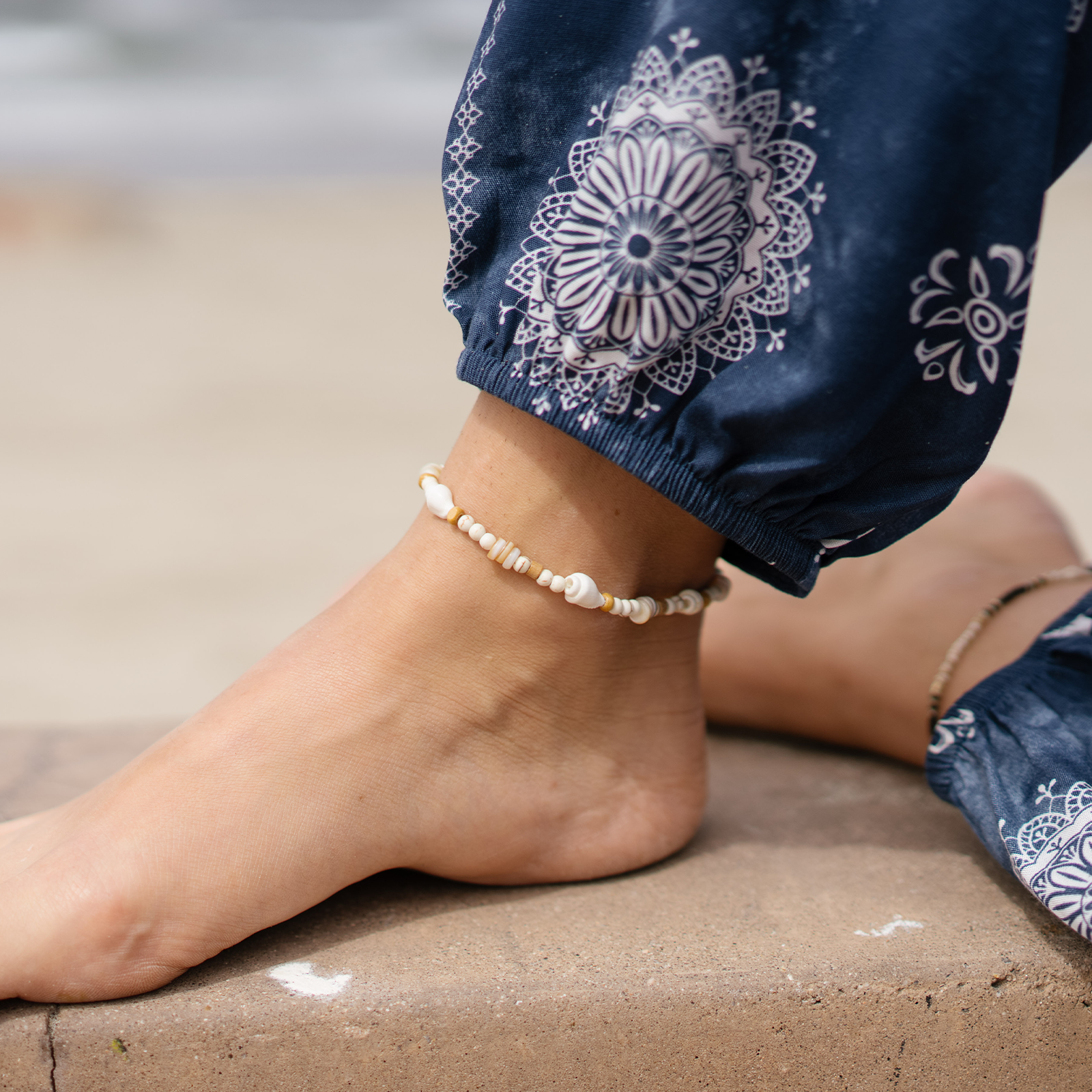 Lotus and Luna - Wholesale Anklet - Tybee Beachcomber Shell Anklet4