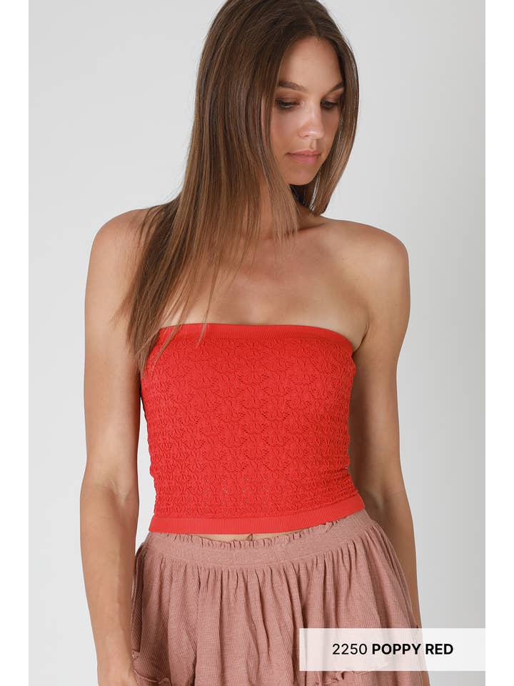 NIKIBIKI - Venta al por mayor Bustier - Mujer - NS8376 - Top de Tubo de Encaje Floral19