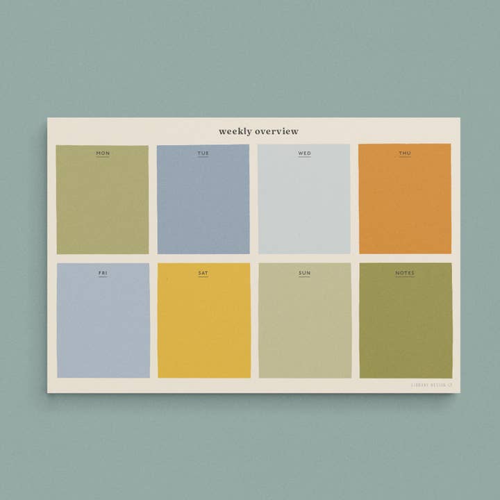 Week Pad grande blu per la vendita all'ingrosso da parte di Library Design Co.