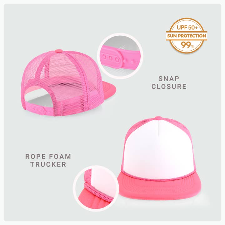 ChoKoLids - Wholesale Trucker Hat - Men's - CHOK.LIDS Plain Two-tone Foam Trucker Flat Bill Cap with Rop29