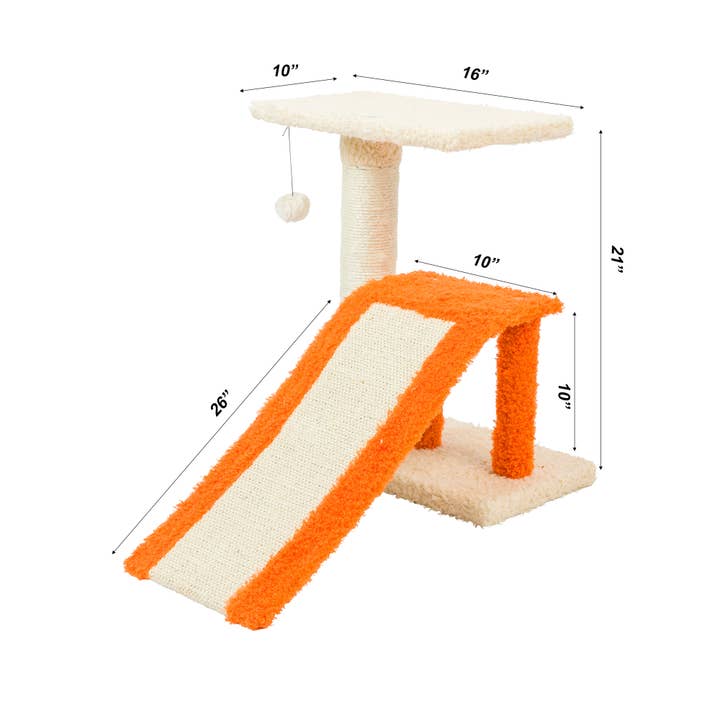 Armarkat - Wholesale Pet Scratcher - Cat - Armarkat Two Level Platform Scratcher W Sisal Carpet Ramp8