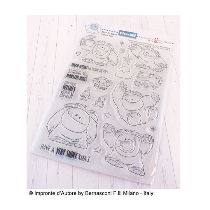 Impronte D'Autore – wholesale Rubber/decorative stamp – Happy Yeti Clear Polymer Stamps