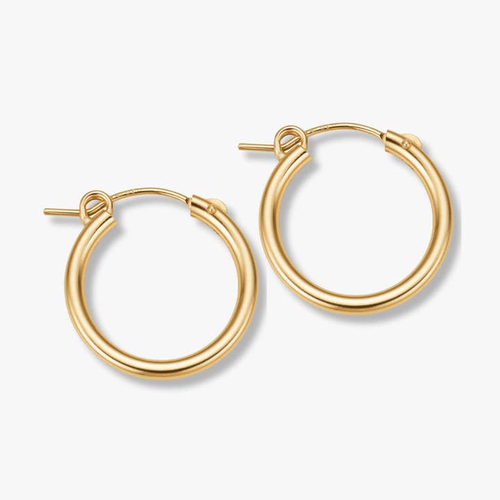 Small Gold Filled Thick Hoops for wholesale by XO Hanalei