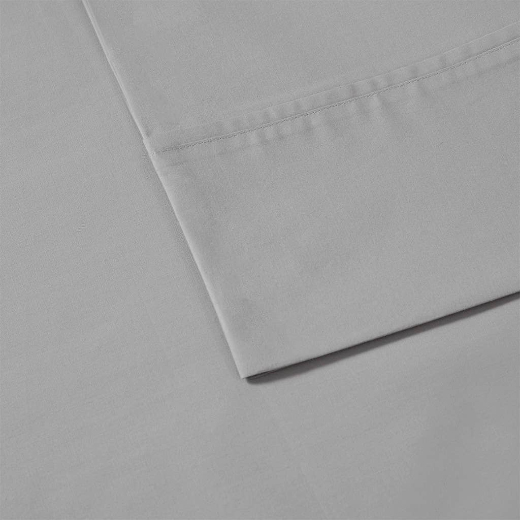 Olliix - Wholesale Sheet Set - Brushed Cotton Percale Peach-Like Sheet Set, Grey2