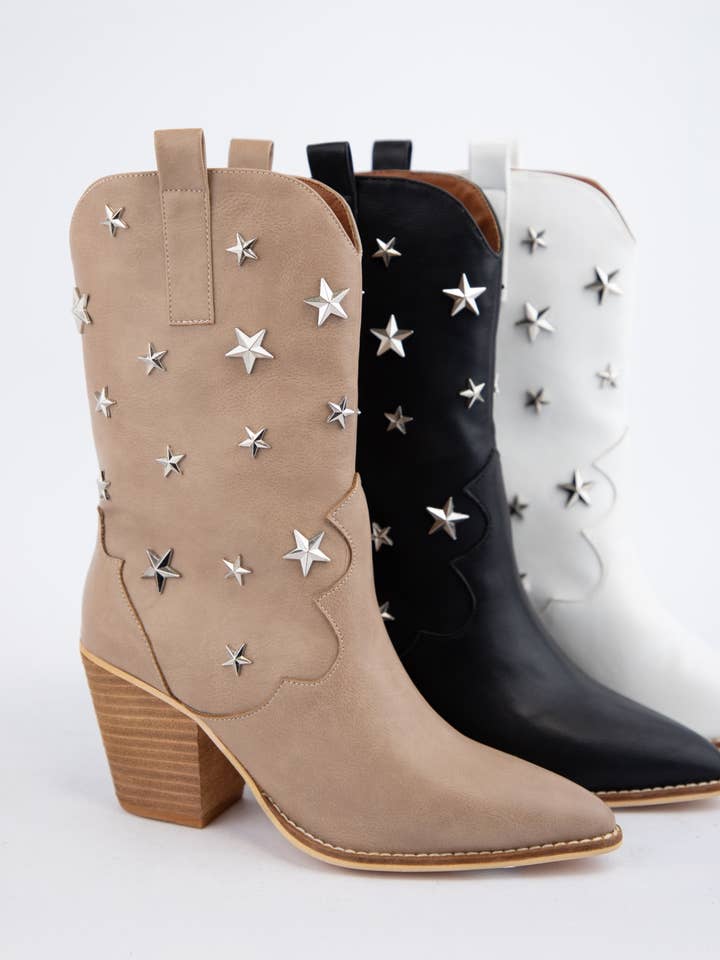 CCOCCI - Wholesale Cowboy Boots - Women's - WEEKLY DEAL STAR STUD EMBELLISHED WESTERN BOOTS1