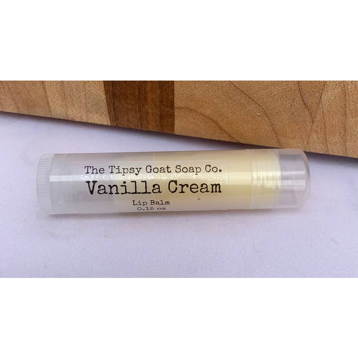 Vanilla Cream Lip Balm for wholesale by The Tipsy Goat Soap Company