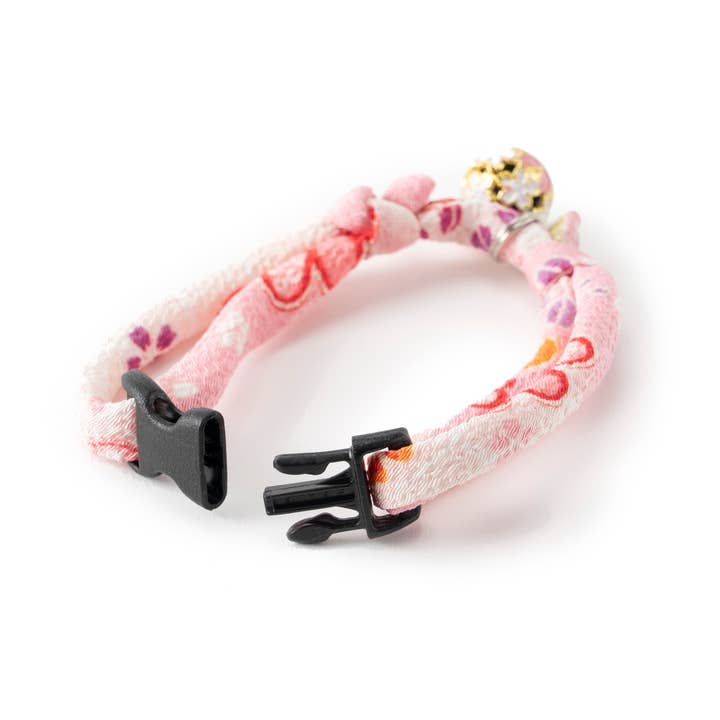 MOON-X USA, INC. - Wholesale Pet Collar - Cat - Chirimen Sakura Cat Collar (Pink)1