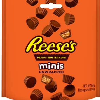 INTERNATIONAL TASTE FOOD SARL – wholesale Choklad – REESES JORDNÖTSSMÖR MINIS PÅSE 90GR0