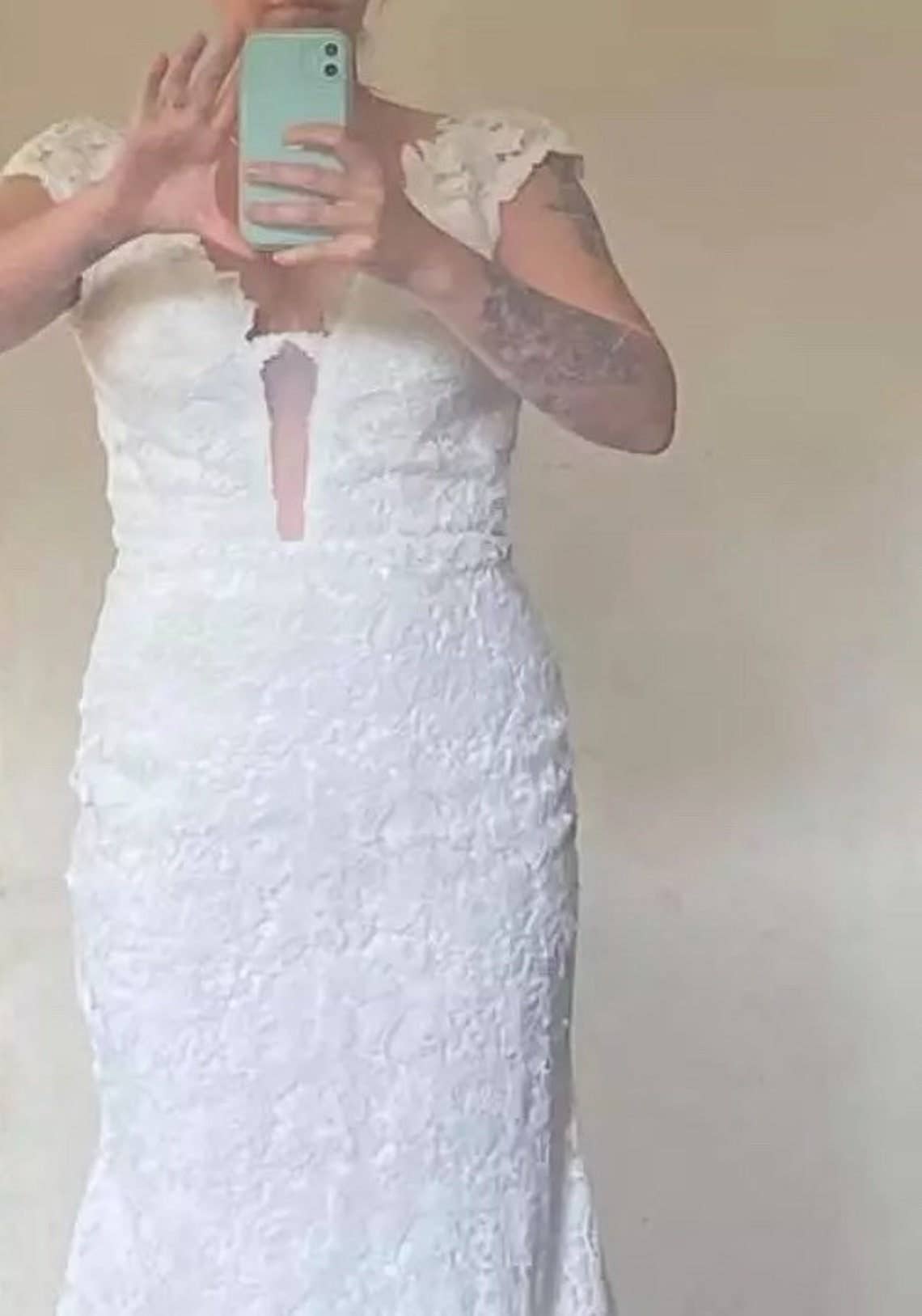 Elfenben På lager, størrelse 6 US - Dianira brudekjole for engroshandel på Faire4