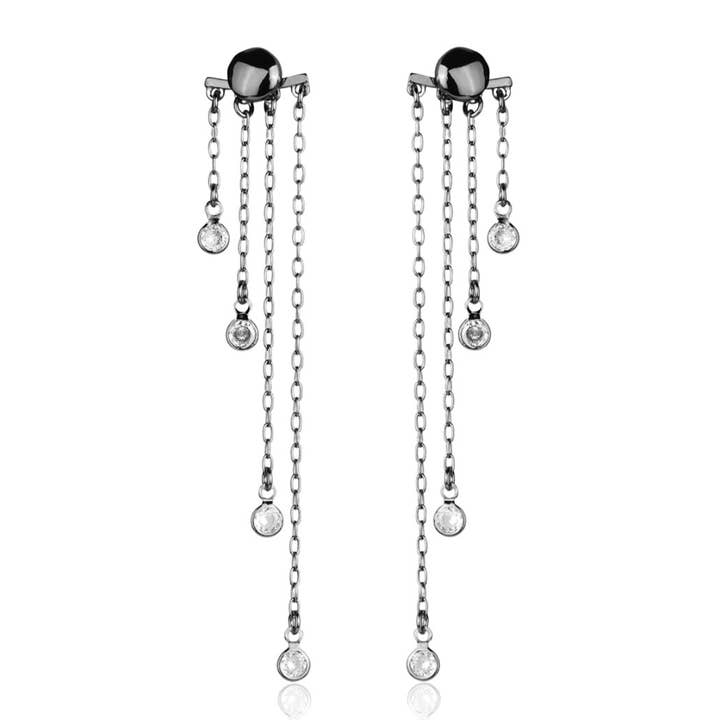 Chain Earrings Graphite for wholesale by House12