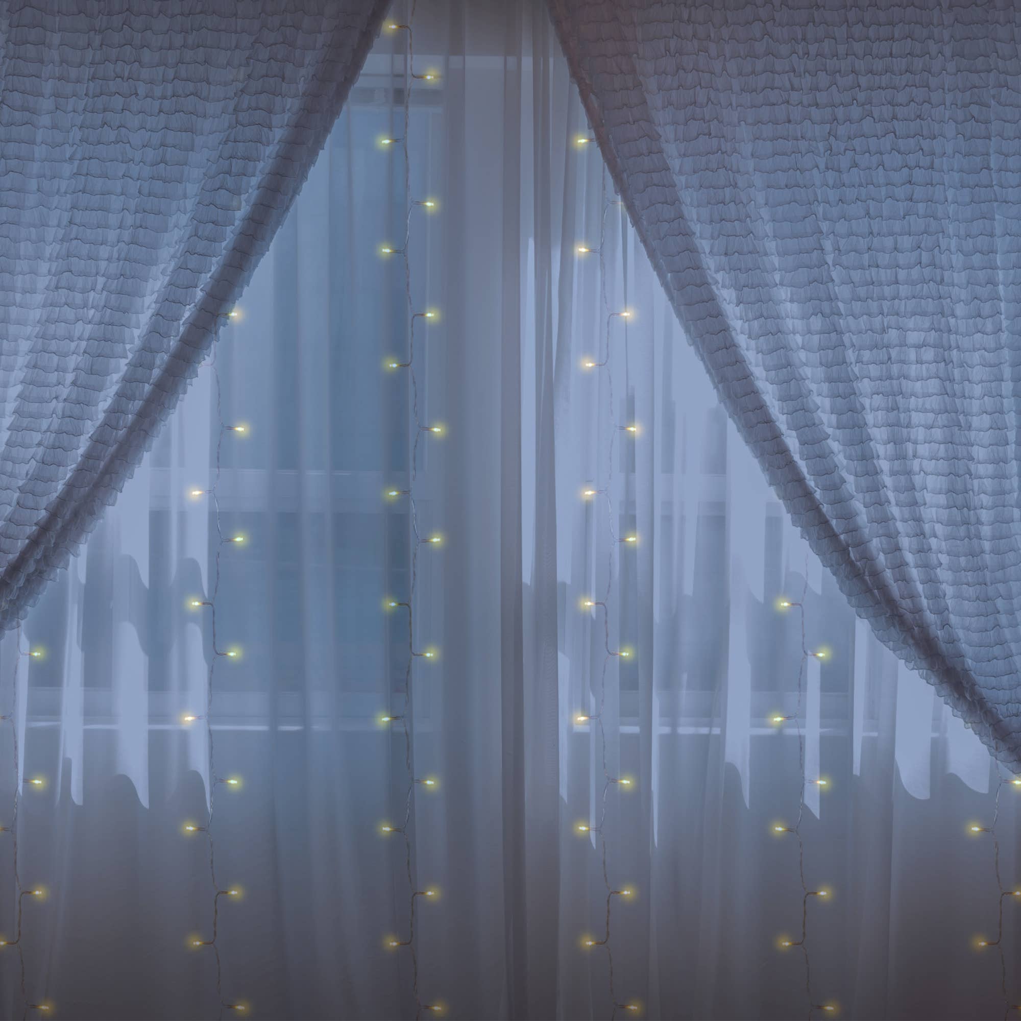 LumaBase - Wholesale String Lights - Electric LED Curtain Lights - Soft White1