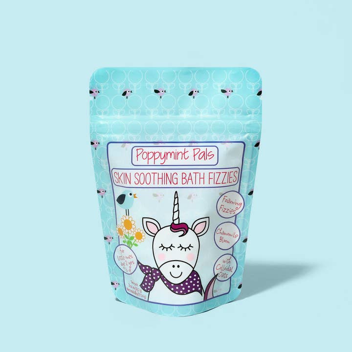 Skin Soothing Foaming Bath Fizzies for wholesale by Poppymint Pals