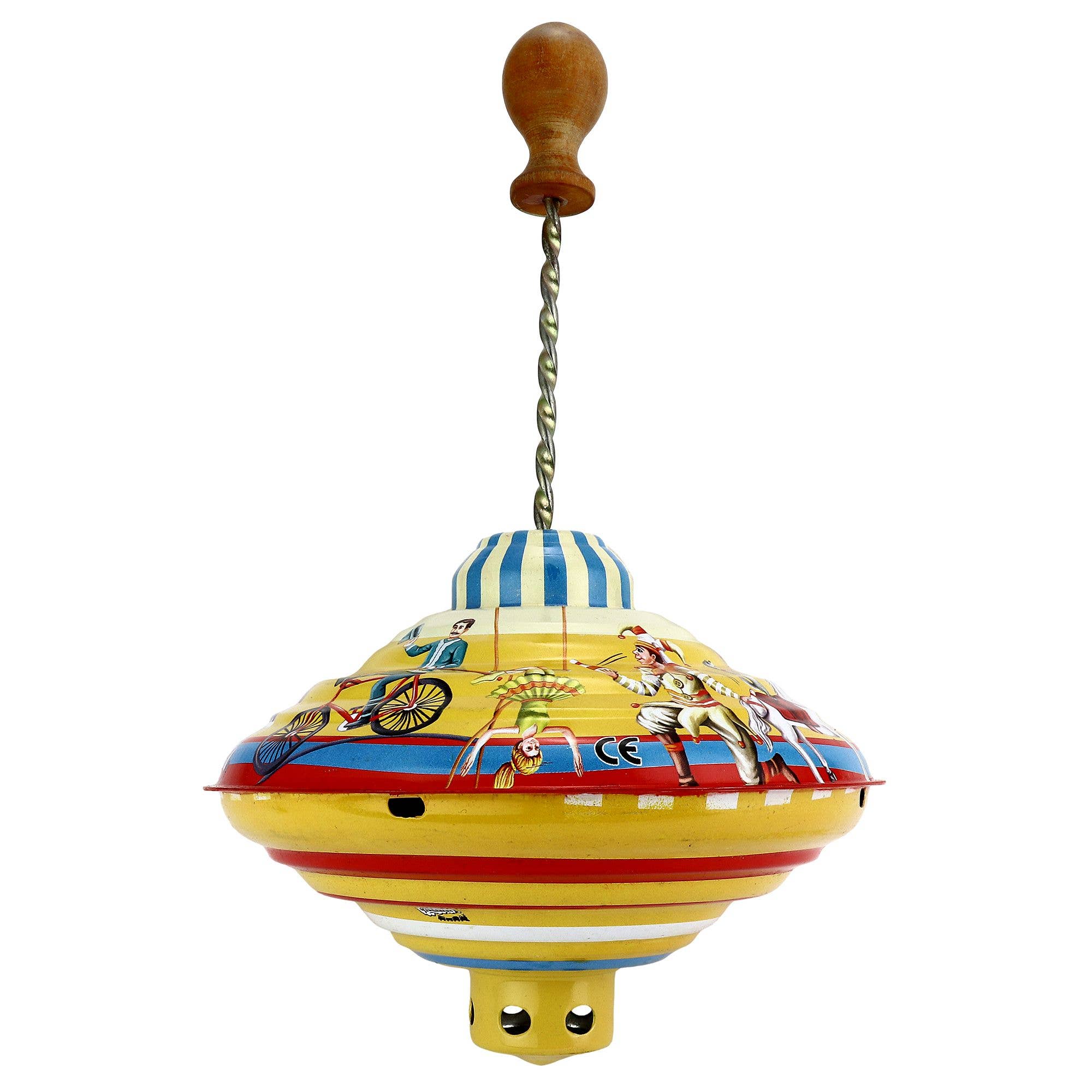 Tribal Trade GmbH - Wholesale Decorative Figurine - Tin toy gyro hum gyro pump gyro large yellow6