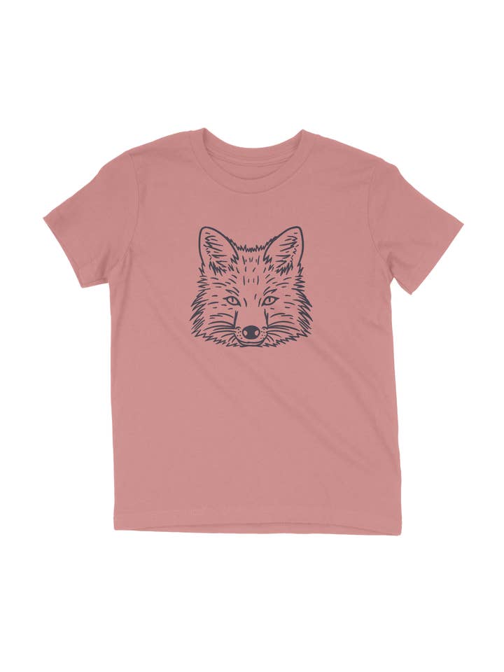 Fuchs Gesicht Kinder Shirt für den Großhandel von Buffalo Mountain Print + Supply