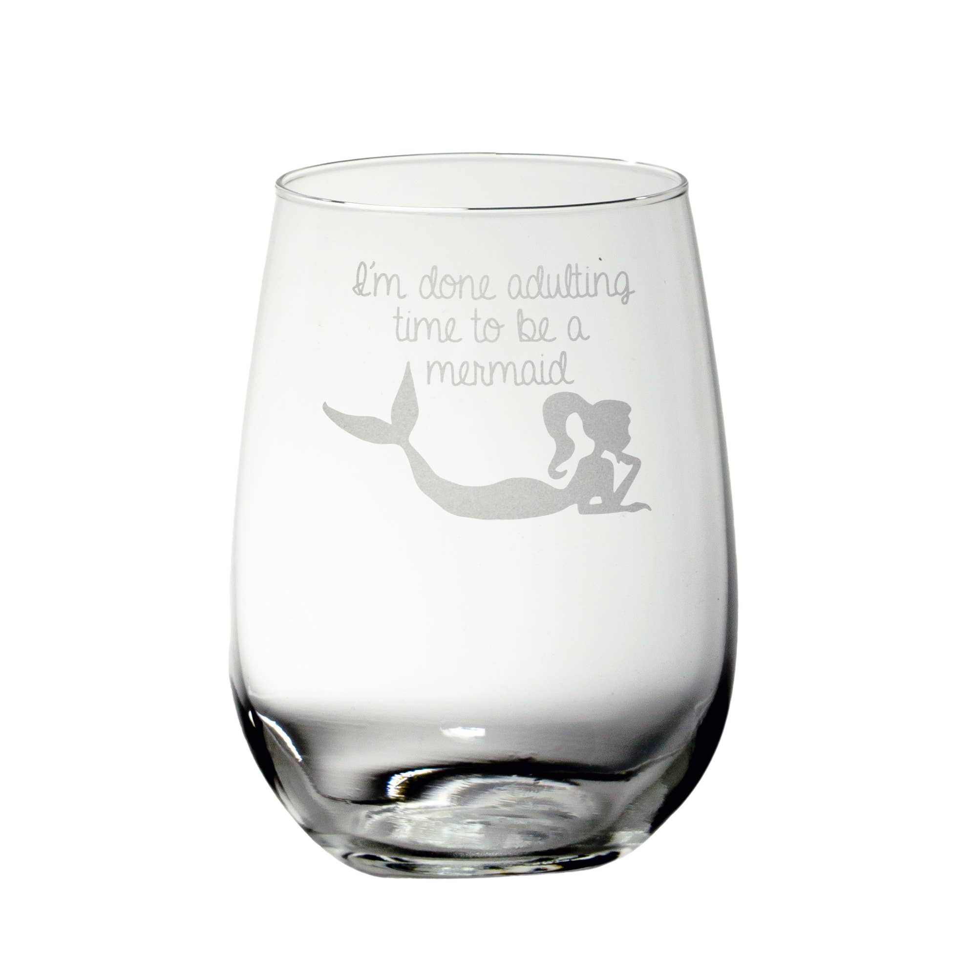 Mixing Spirits - Vente Verres à vin - Verre à vin I'm Done Adulting - Mermaid