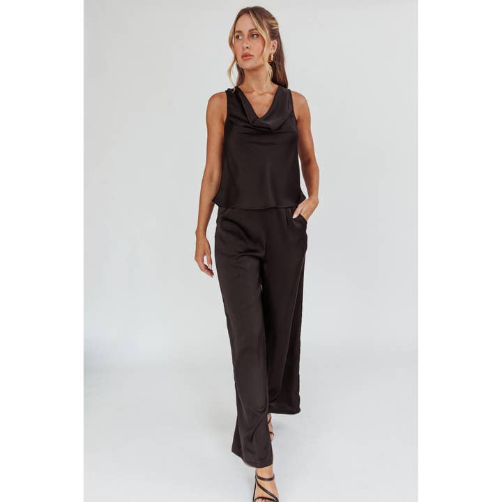 COWL NECK TOPP OCH BYXOR / CM6416-SET för wholesale av One and Only Collective