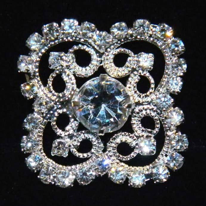 Square Filigree Button #7557 for wholesale by Bridal Store Jewelry