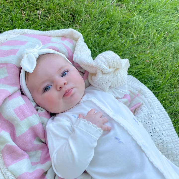 Baby Bloom Organics - Wholesale Haarband - Baby - Pima Baby hoofdband wit2