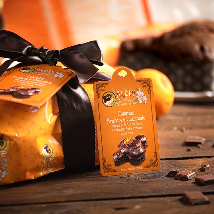 Colomba Chokolade og Orange - 1 kg italiensk påske dessert for engroshandel hos Aledi Pasticceria in Bronte