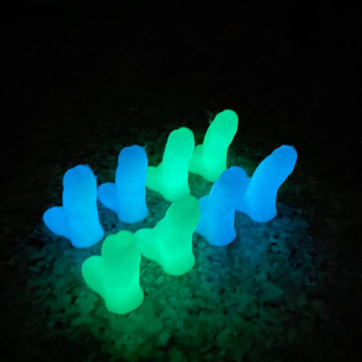 NumanPrints - Wholesale Gag Gift/Novelty Gift - Penis Valve Stem Caps Glow In The Dark