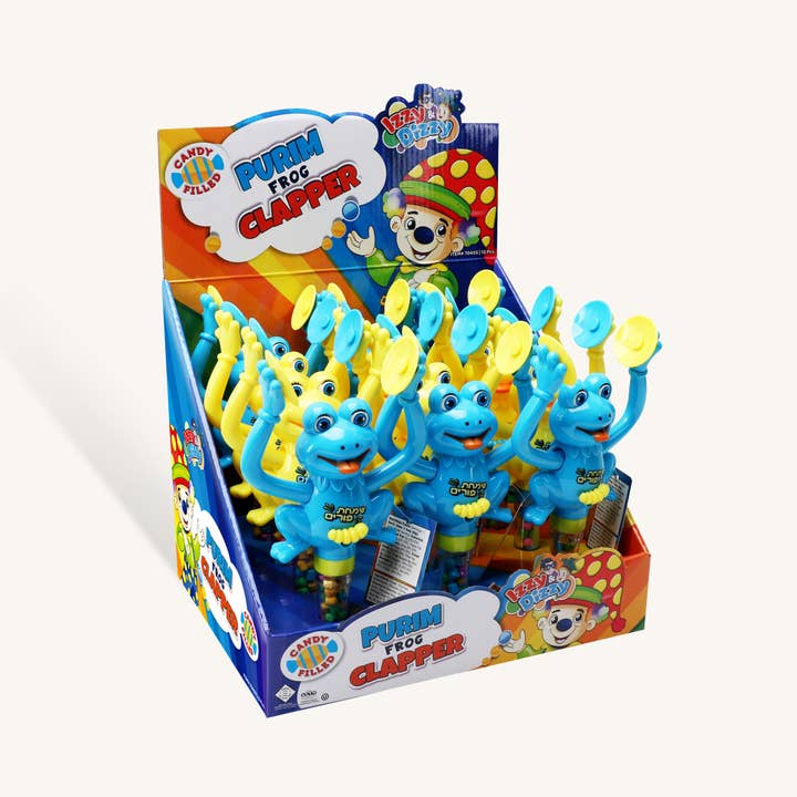 Ner Mitzvah - Wholesale Hard Candy - Purim Candy Filled Frog Clapper1