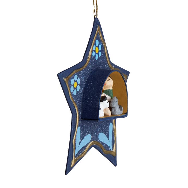 Ten Thousand Villages - Wholesale Ornament - * Tiny Retablo Star Ornament