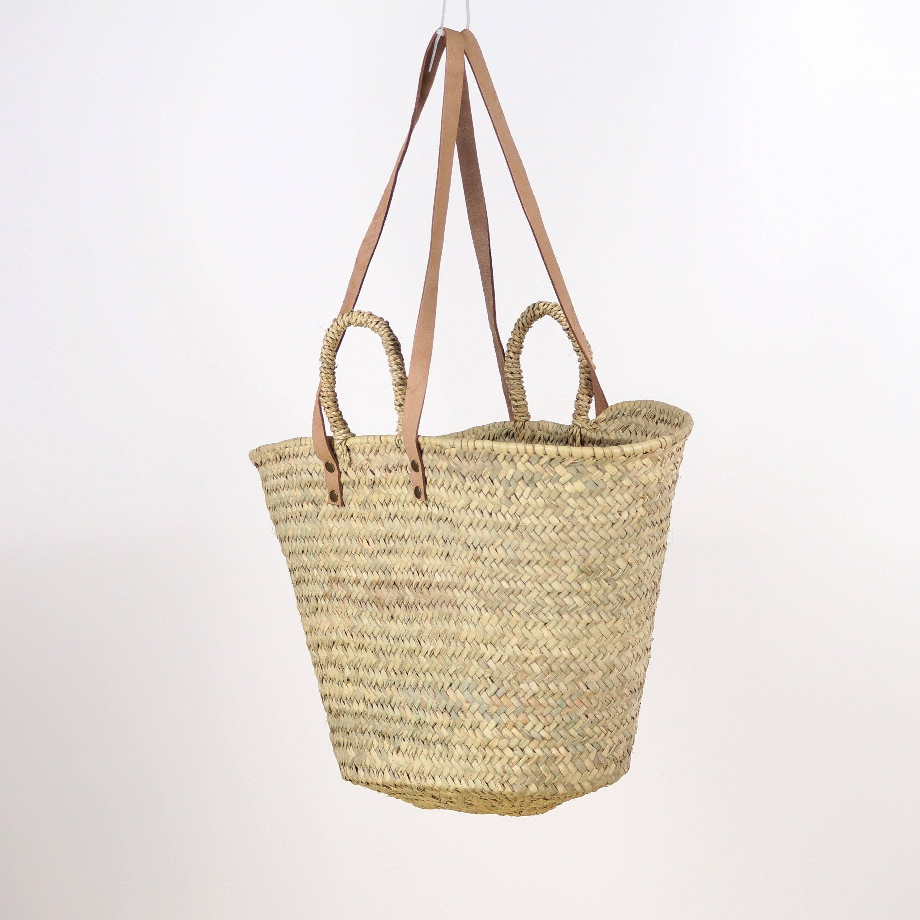 Bohome Living - Wholesale Beach Bag - Straw tote basket with leather handles4